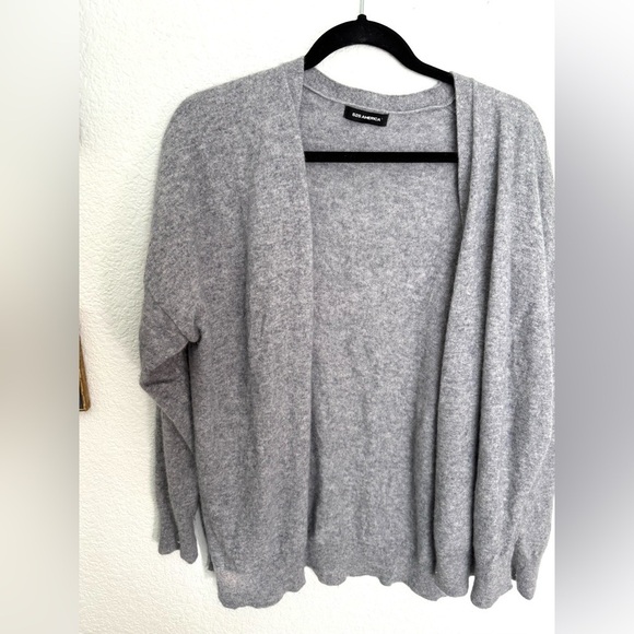 525 America Cashmere Open Cardigan Quiet Luxury Classic Cozy - Picture 1 of 6